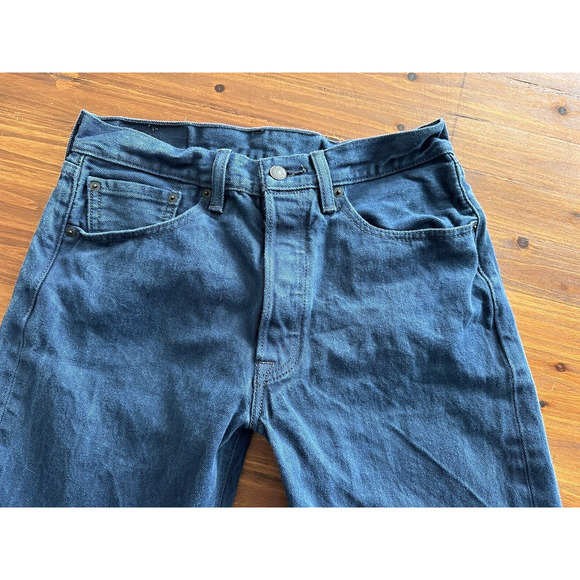 LEVIS 501 Button Fly Straight Leg, Black Label 32x30 Royal Blue, 100% Cotton - Picture 9 of 14